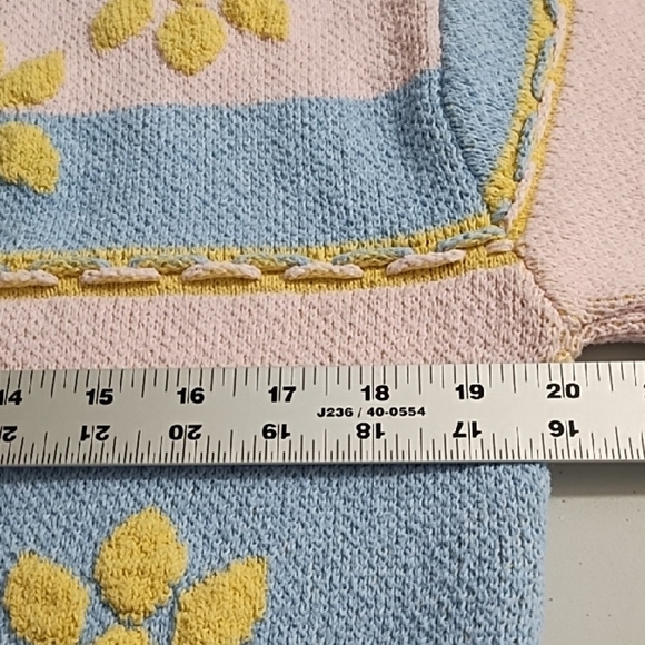 Pastel Floral Cottagecore Cardigan Sweater Cotton Blend - Picture 2 of 11